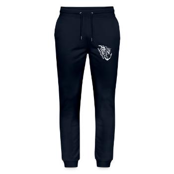 Feuerwehr, Firefighter, Heart on Fire - Stanley/Stella Unisex Bio Jogginghose Mover  - Navy - Vorne - Marisol (170cm) & Nik (191cm)