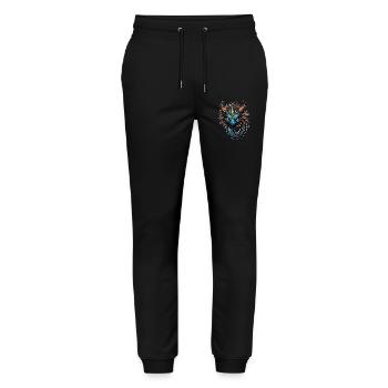 Lovable fantasy creature - Stanley/Stella Mover Unisex Organic Jogging Trousers - black - Front - Marisol (170cm) & Nik (191cm)