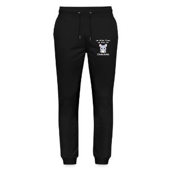 Petit chinchilla mignon - Pantalon de jogging bio MOVER Stanley/Stella unisexe - noir - Devant - Marisol (170cm) & Nik (191cm)