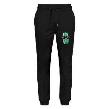 Coole Kawaii Gewürzgurke mit Sonnenbrille – Witzig - Stanley/Stella Unisex Bio Jogginghose Mover  - Schwarz - Vorne - Marisol (170cm) & Nik (191cm)