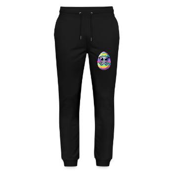 Alien Osterei-Schlüpfen Design: Bunte Überraschung - Stanley/Stella Unisex Bio Jogginghose Mover  - Schwarz - Vorne - Marisol (170cm) & Nik (191cm)