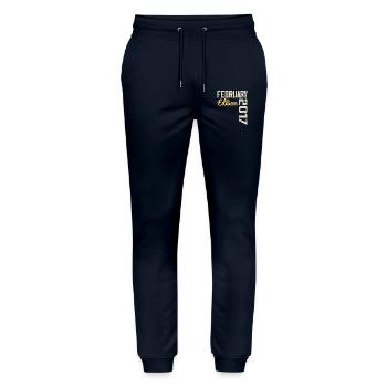 February 2017 Anniversary February 2017 Retro - Stanley/Stella Mover Unisex Organic Jogging Trousers - navy - Front - Marisol (170cm) & Nik (191cm)