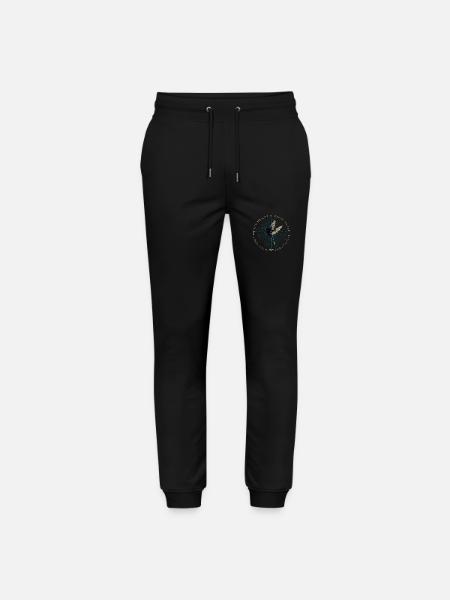 Hummingbird with stars - Stanley/Stella Mover Unisex Organic Jogging Trousers - black
