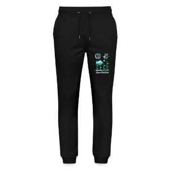 Sea turtle and fish, nature conservation - Stanley/Stella Mover Unisex Organic Jogging Trousers - black - Front - Marisol (170cm) & Nik (191cm)