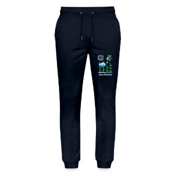 Sea turtle and fish, nature conservation - Stanley/Stella Mover Unisex Organic Jogging Trousers - navy - Front - Marisol (170cm) & Nik (191cm)