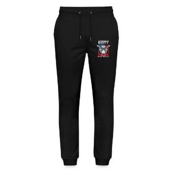 Meine Gedanken sind schmutzig, aber meine Schweißer sind sauber - Stanley/Stella Unisex Bio Jogginghose Mover  - Schwarz - Vorne - Marisol (170cm) & Nik (191cm)