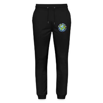 We All Smile In The Same Language Fun ESL Teacher - Stanley/Stella Mover Unisex Organic Jogging Trousers - black - Front - Marisol (170cm) & Nik (191cm)
