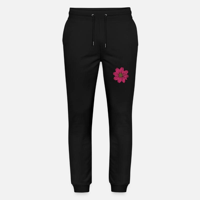 fleur, fleur, rouge, rose, violet - Pantalon de jogging bio MOVER Stanley/Stella unisexe - noir