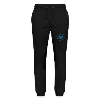 blue heart valentine's day - Stanley/Stella Mover Unisex Organic Jogging Trousers - black - Front - Marisol (170cm) & Nik (191cm)