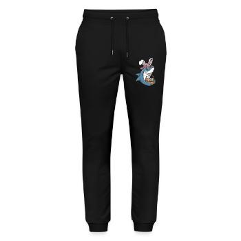 Requin de Pâques cool - Pantalon de jogging bio MOVER Stanley/Stella unisexe - noir - Devant - Marisol (170cm) & Nik (191cm)