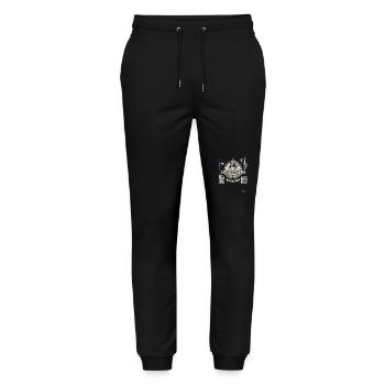 Ironic starter package: Budget for a good marriage - Stanley/Stella Mover Unisex Organic Jogging Trousers - black - Front - Marisol (170cm) & Nik (191cm)