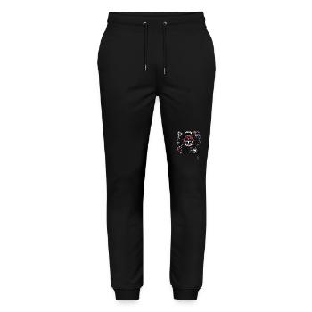 Home sweet home pour l’anarchie, les emo punks - Pantalon de jogging bio MOVER Stanley/Stella unisexe - noir - Devant - Marisol (170cm) & Nik (191cm)