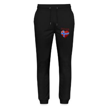 Le drapeau de la Norvège, drapeau des Norges - Pantalon de jogging bio MOVER Stanley/Stella unisexe - noir - Devant - Marisol (170cm) & Nik (191cm)