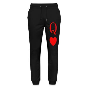 Queen of Hearts - Stanley/Stella Unisex Bio Jogginghose Mover  - Schwarz - Vorne - Marisol (170cm) & Nik (191cm)
