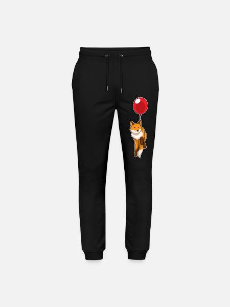 Fox Balloon - Stanley/Stella Mover Unisex Organic Jogging Trousers - black