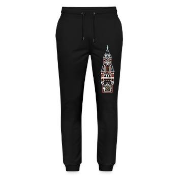 Palace of Peace The Hague, Netherlands, Court of Justice - Stanley/Stella Mover Unisex Organic Jogging Trousers - black - Front - Marisol (170cm) & Nik (191cm)