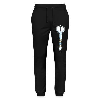 Blue Spear Shield Graphic - Stanley/Stella Mover Unisex Organic Jogging Trousers - black - Front - Marisol (170cm) & Nik (191cm)