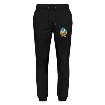 Funny Shark Cartoon Summer Beach Sunglasses Guitar - Stanley/Stella Mover Unisex Organic Jogging Trousers - black - Front - Marisol (170cm) & Nik (191cm)