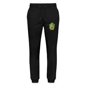 Lunettes de soleil de plage d’été Funny Lizard Hawaiian - Pantalon de jogging bio MOVER Stanley/Stella unisexe - noir - Devant - Marisol (170cm) & Nik (191cm)