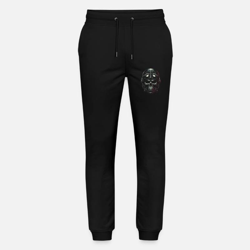 Aviator Skull Pilot - Stanley/Stella Mover Unisex Organic Jogging Trousers - black