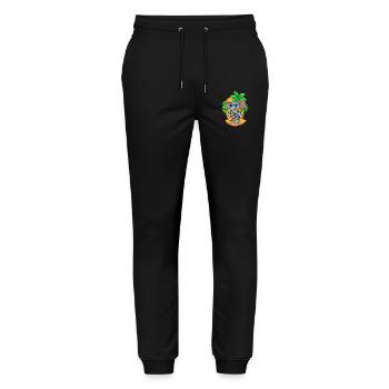 Funny Elephant Cartoon Summer Beach Sunglasses - Stanley/Stella Mover Unisex Organic Jogging Trousers - black - Front - Marisol (170cm) & Nik (191cm)