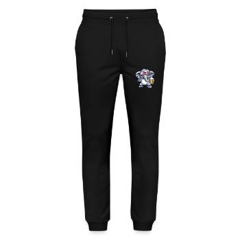 Elephant après-ski beer - Stanley/Stella Mover Unisex Organic Jogging Trousers - black - Front - Marisol (170cm) & Nik (191cm)