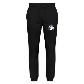 Whale Après Ski Beer Comic - Stanley/Stella Mover Unisex Organic Jogging Trousers - black - Front - Marisol (170cm) & Nik (191cm)