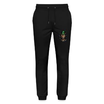 St. Patrick Leopard - Stanley/Stella Unisex Bio Jogginghose Mover  - Schwarz - Vorne - Marisol (170cm) & Nik (191cm)