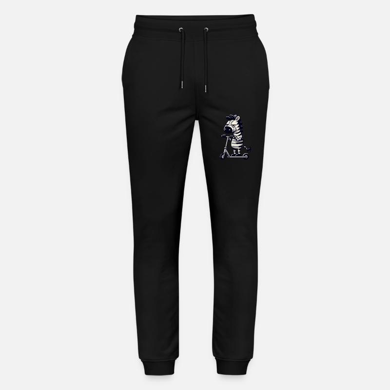 Zebra Kickroller Skurril Lustig Comic - Stanley/Stella Unisex Bio Jogginghose Mover  - Schwarz