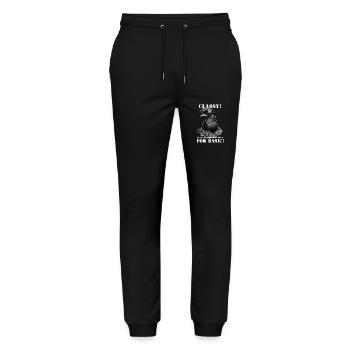 Steampunk Rabe - Stanley/Stella Unisex Bio Jogginghose Mover  - Schwarz - Vorne - Marisol (170cm) & Nik (191cm)