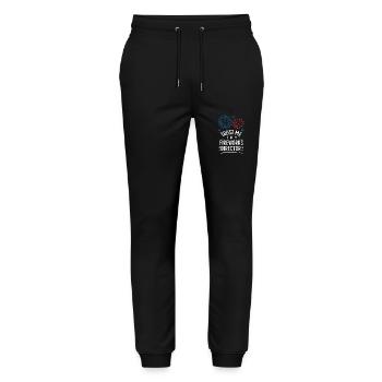 Pyrotechnics Fireworks Pyrotechnics - Stanley/Stella Mover Unisex Organic Jogging Trousers - black - Front - Marisol (170cm) & Nik (191cm)