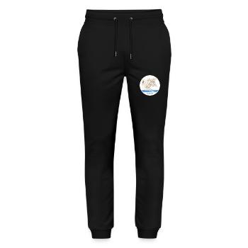 Schwan "save swans" Schwäne Naturschutz Schwansee - Stanley/Stella Unisex Bio Jogginghose Mover  - Schwarz - Vorne - Marisol (170cm) & Nik (191cm)