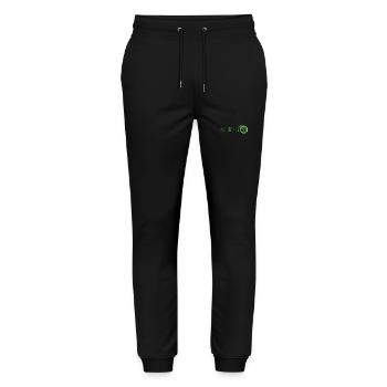 Go Green Environmental Protection Nature Planet Earth - Stanley/Stella Mover Unisex Organic Jogging Trousers - black - Front - Marisol (170cm) & Nik (191cm)