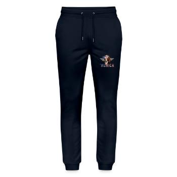 Beagle Sunglasses Murica Flag Gift - Stanley/Stella Mover Unisex Organic Jogging Trousers - navy - Front - Marisol (170cm) & Nik (191cm)
