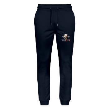 Opossum Sunglasses Murica America Gift - Stanley/Stella Mover Unisex Organic Jogging Trousers - navy - Front - Marisol (170cm) & Nik (191cm)