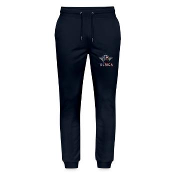 Mastiff Sunglasses Murica America Gift - Stanley/Stella Mover Unisex Organic Jogging Trousers - navy - Front - Marisol (170cm) & Nik (191cm)