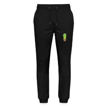Plante de cactus Nerd - Pantalon de jogging bio MOVER Stanley/Stella unisexe - noir - Devant - Marisol (170cm) & Nik (191cm)