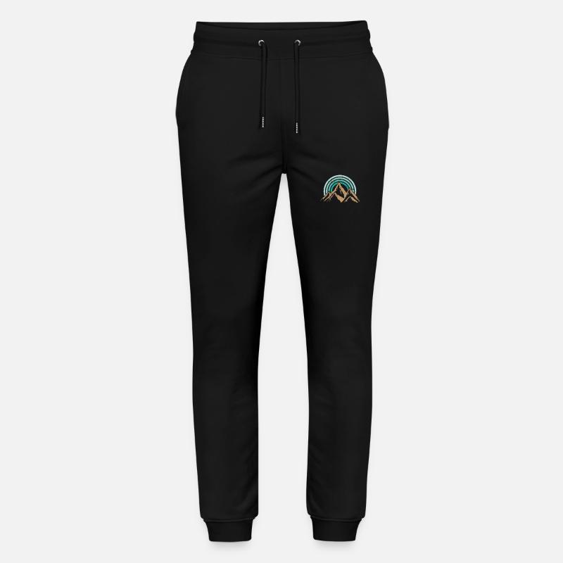 Wandern Berge Retro Stil - Stanley/Stella Unisex Bio Jogginghose Mover  - Schwarz