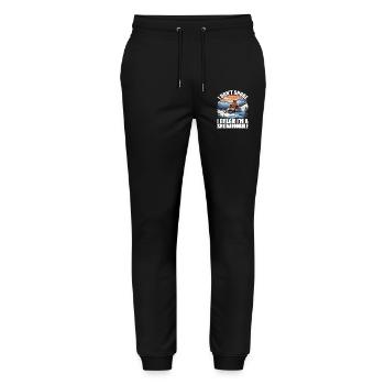 I don't snore i dream i'm a snowmobile - Stanley/Stella Mover Unisex Organic Jogging Trousers - black - Front - Marisol (170cm) & Nik (191cm)