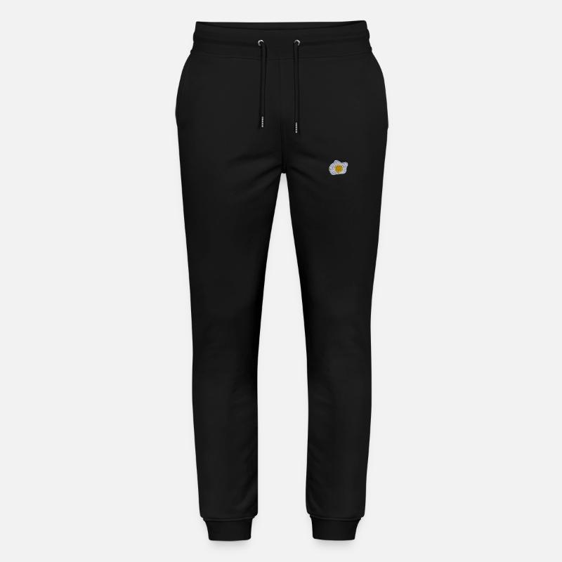 Spiegelei bestickt - Stanley/Stella Unisex Bio Jogginghose Mover  - Schwarz