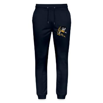 Garçon avec rollers et flammes tribals - Pantalon de jogging bio MOVER Stanley/Stella unisexe - marine - Devant - Marisol (170cm) & Nik (191cm)