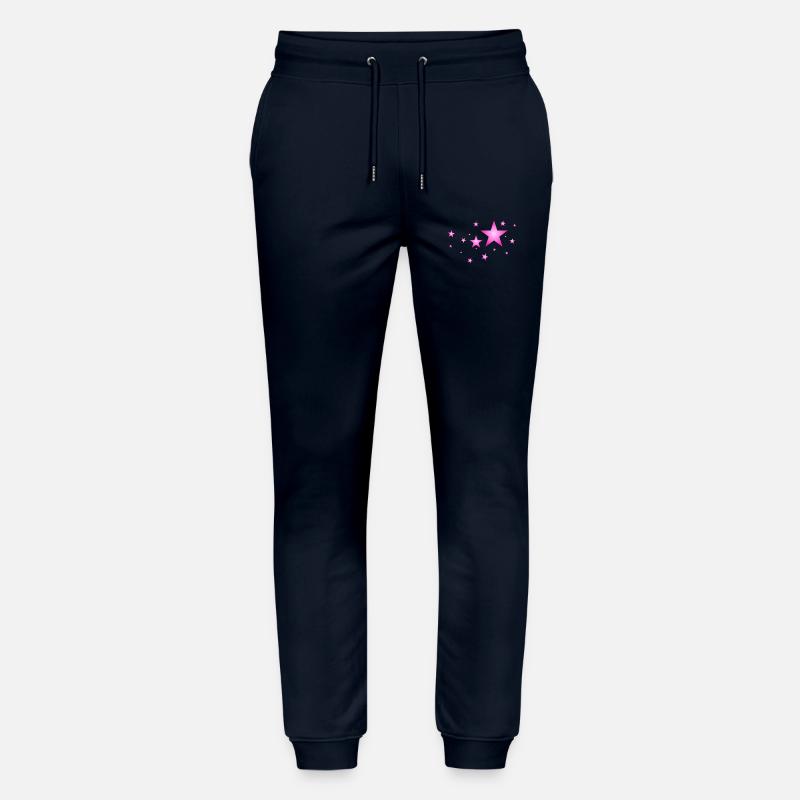 Sterne in Pink - Stanley/Stella Unisex Bio Jogginghose Mover  - Navy