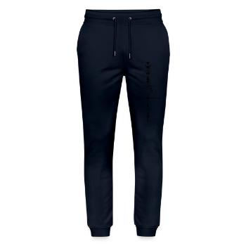 armony 2 - Stanley/Stella Mover Unisex Organic Jogging Trousers - navy - Front - Marisol (170cm) & Nik (191cm)