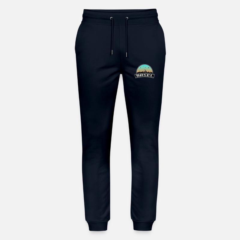 Basel Schweiz Skyline Schweizer Souvenir - Stanley/Stella Unisex Bio Jogginghose Mover  - Navy