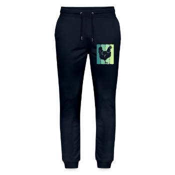 Poulet - Pantalon de jogging bio MOVER Stanley/Stella unisexe - marine - Devant - Marisol (170cm) & Nik (191cm)