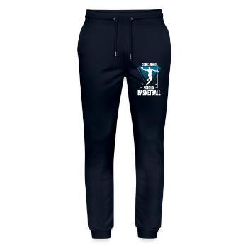 Basketball Basketballer - Stanley/Stella Unisex Bio Jogginghose Mover  - Navy - Vorne - Marisol (170cm) & Nik (191cm)