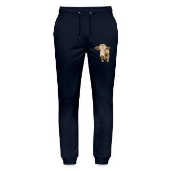 lustige Kuh Kuhkopf Geschenk Bauern - Stanley/Stella Unisex Bio Jogginghose Mover  - Navy - Vorne - Marisol (170cm) & Nik (191cm)