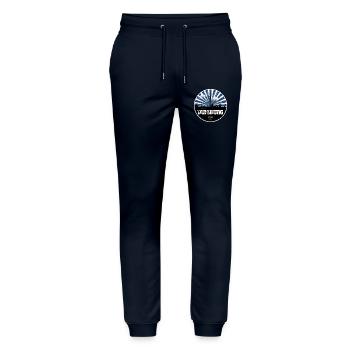Duisburg Skyline Heimspiel - Stanley/Stella Unisex Bio Jogginghose Mover  - Navy - Vorne - Marisol (170cm) & Nik (191cm)