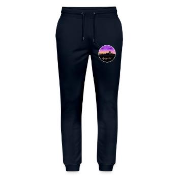Wuppertal Fine Skyline - Stanley/Stella Unisex Bio Jogginghose Mover  - Navy - Vorne - Marisol (170cm) & Nik (191cm)