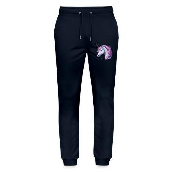 Einhorn - Stanley/Stella Unisex Bio Jogginghose Mover  - Navy - Vorne - Marisol (170cm) & Nik (191cm)